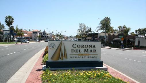 City of Corona Del Mar, Newport Beach sign